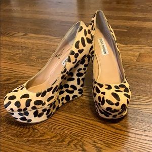 Steve Madden Cheetah Print Wedges